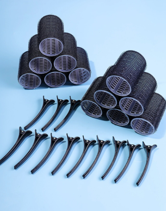 12pcs Self-adhesive Hair Roller & 12pcs Hair Clip