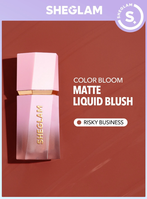 SHEGLAM Color Bloom Liquid Blush Matte Finish-Risky Business