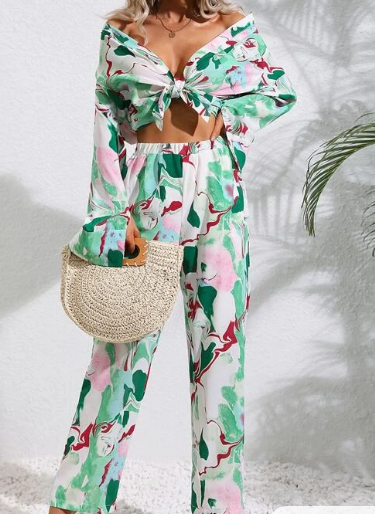 Allover Print Shirt & Pants