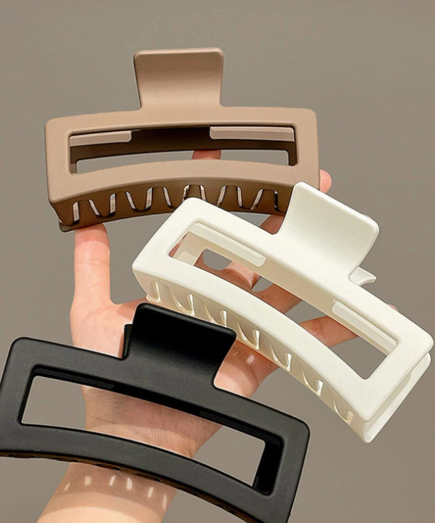 3pcs Hollow Out Rectangle Hair Claw