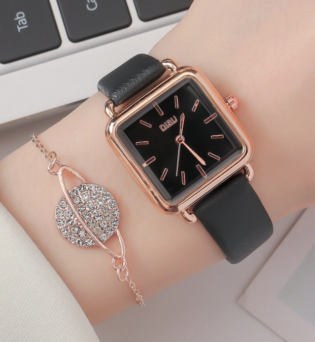 1pc Minimalist Quartz Watch & 1pc Bracelet