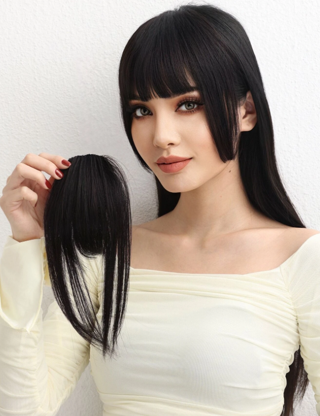 Short Straight Synthetic Hair Bangs