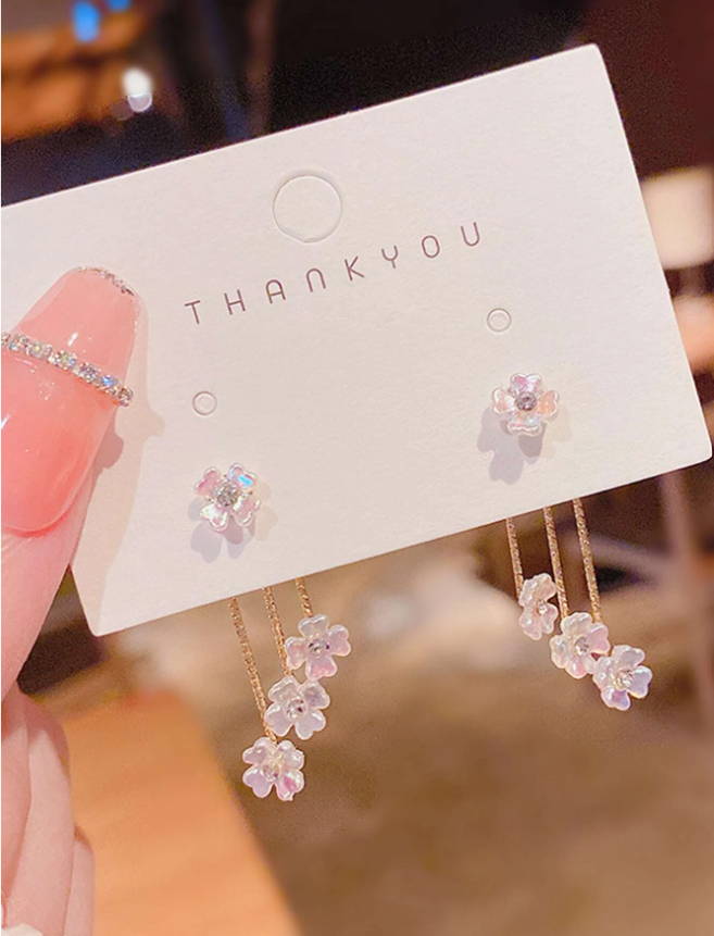 Flower Decor Earring Jackets