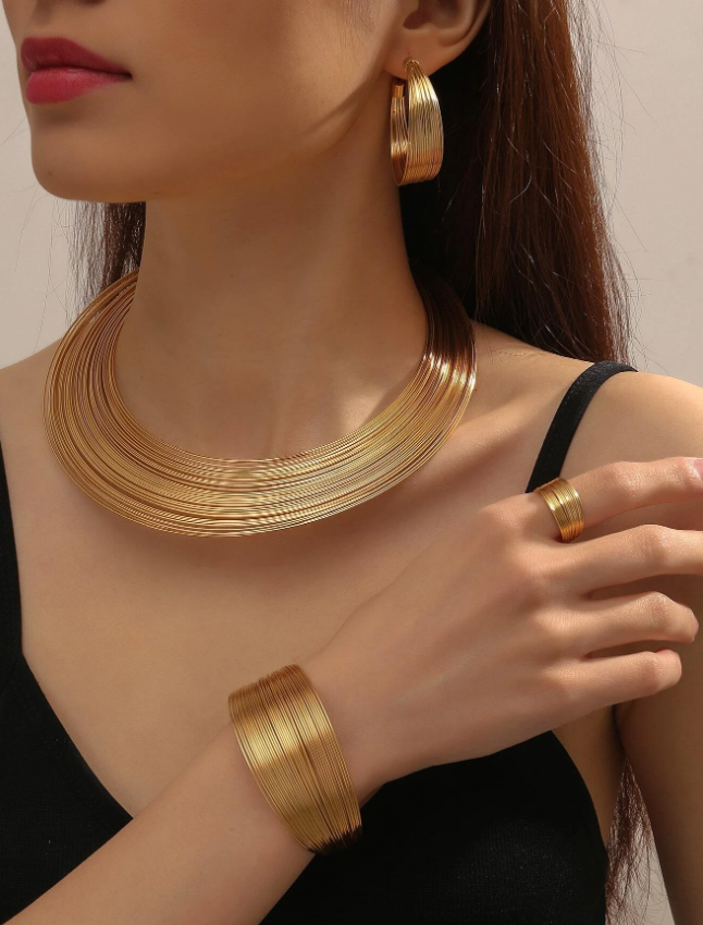 5pcs Minimalist Solid Jewelry Set