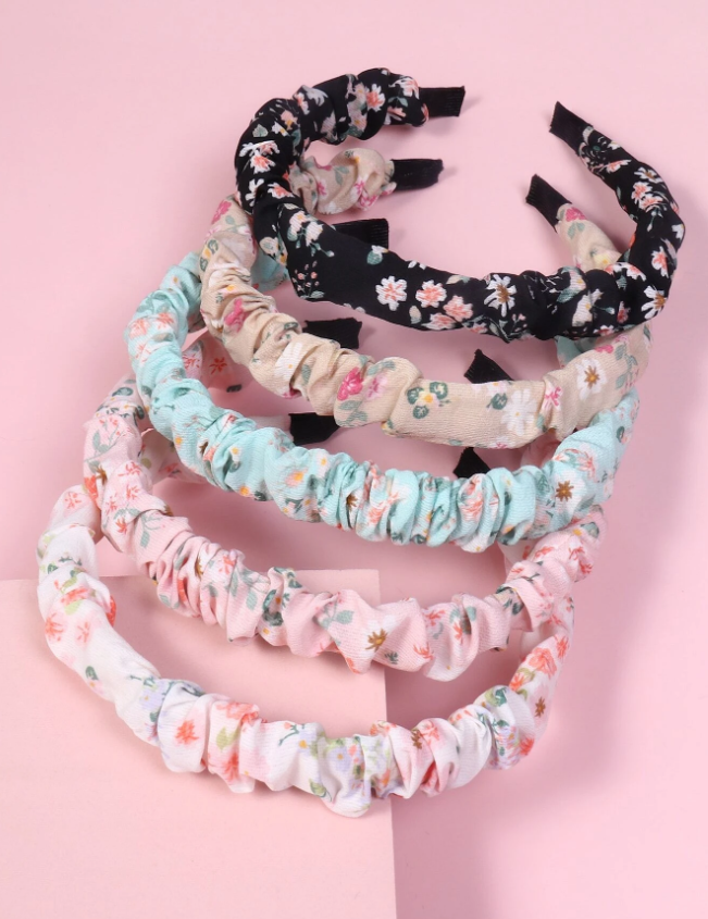 5pcs Toddler Girls Flower Print Headband