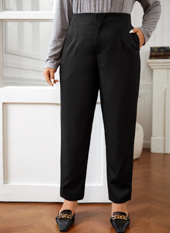 EMERY ROSE Plus High Waist Slant Pocket Pants