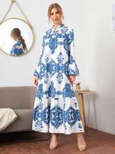 Load image into Gallery viewer, EMERY ROSE Notched Neck Flounce Hem Maxi Dress
