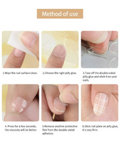 Load image into Gallery viewer, 10sheets Double Sided Adhesive Tapes Clear Nail Stickers
