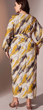 Load image into Gallery viewer, SHEIN Modely Plus Tie Dye Lantern Sleeve Wrap Knot Side Dress
