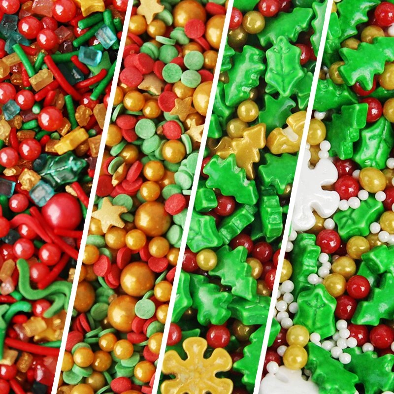 20g Edible Christmas Tree Sugar Pearl Beads