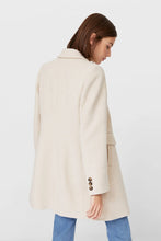 Load image into Gallery viewer, Stradivarius Women&#39;s Ecru Basic Coat
