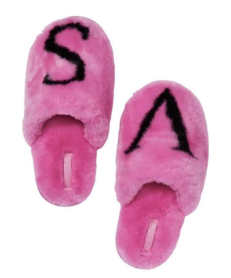 closed toe faux fur slipper