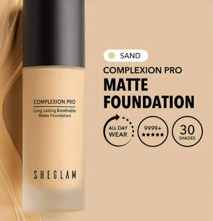 SHEGLAM Complexion Pro Long Lasting Breathable Matte Foundation-Sand