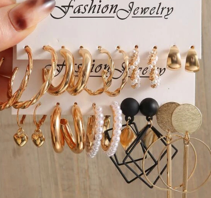 20pcs Faux Pearl & Heart Decor Earrings