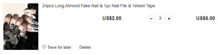 24pcs Long Almond Fake Nail & 1pc Nail File & 1sheet Tape