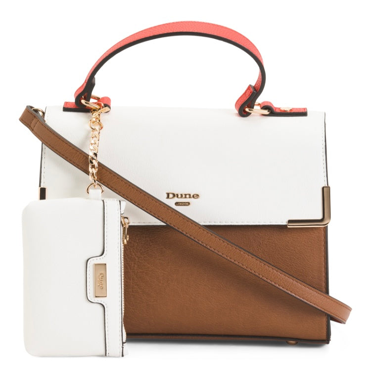 DUNE - Flap over color block shoulder bag
